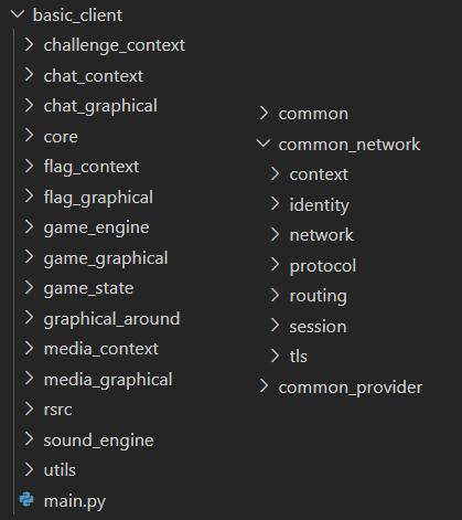 Interesting folders in the file tree that was extracted from the client