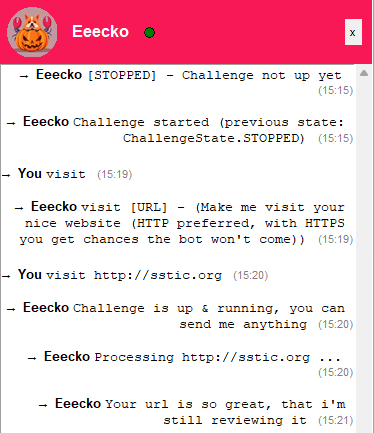 A bot can visit a given URL